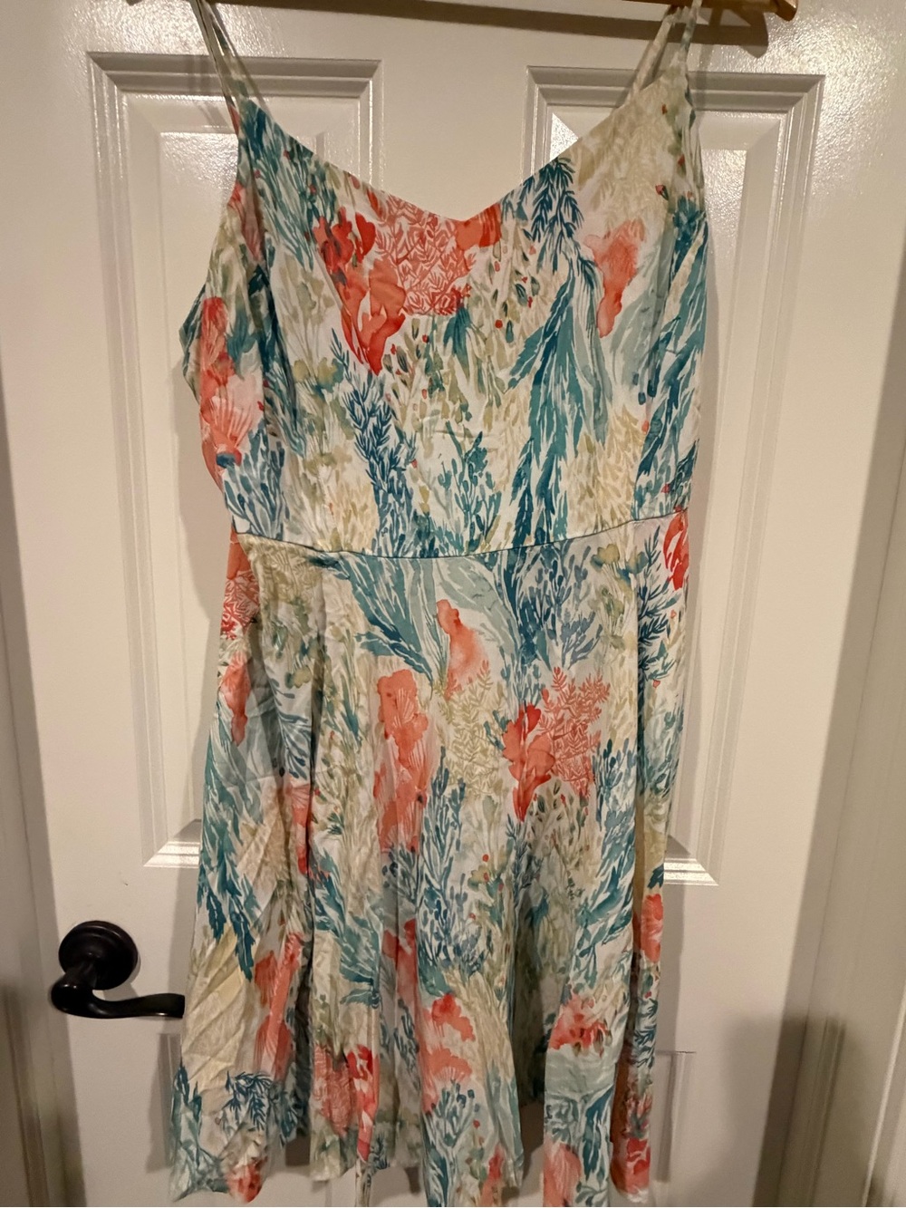 Old Navy Floral Coral & Teal Summer Slip Dress XL
